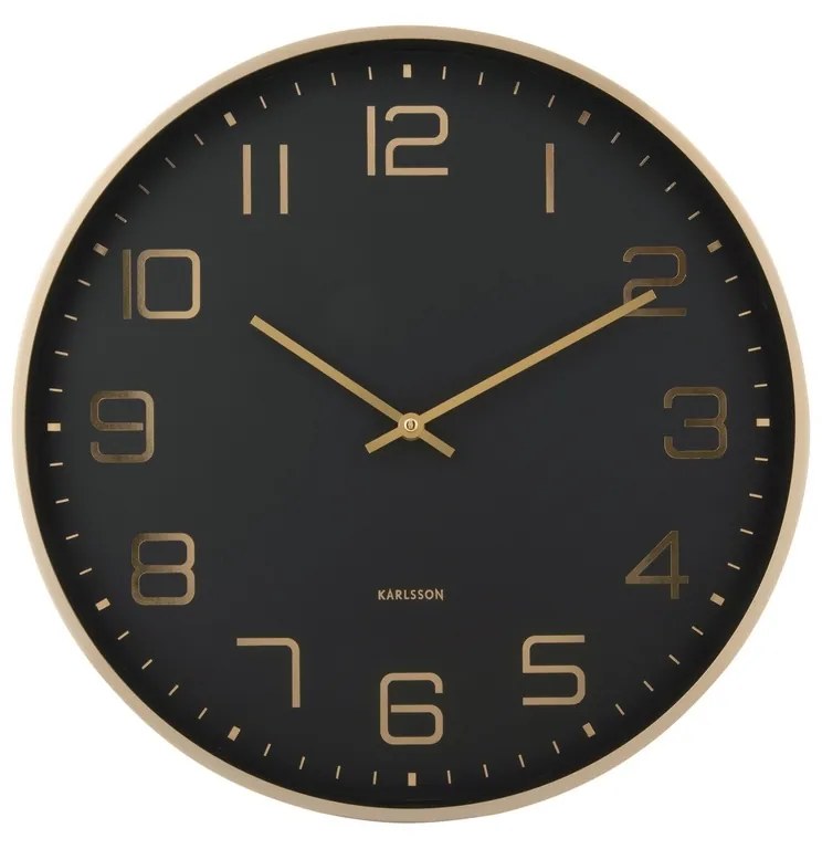 Karlsson 5973BK dizájner falióra, fekete, átmérő 40 cm