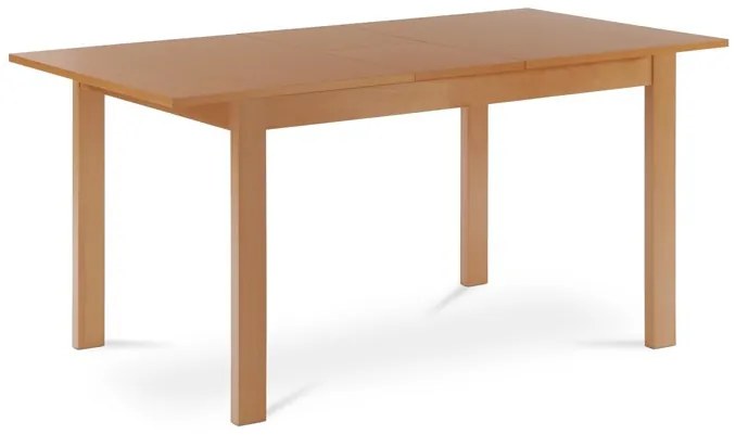 Kihúzható étkezőasztal 120+30x80x74 cm, MDF asztallap, furnér, tömörfa lábak, bükk színben