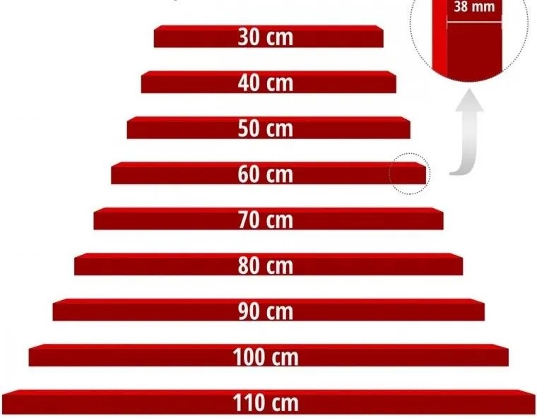 STILISTA Fali polc Volato 100 cm rusztikus fa