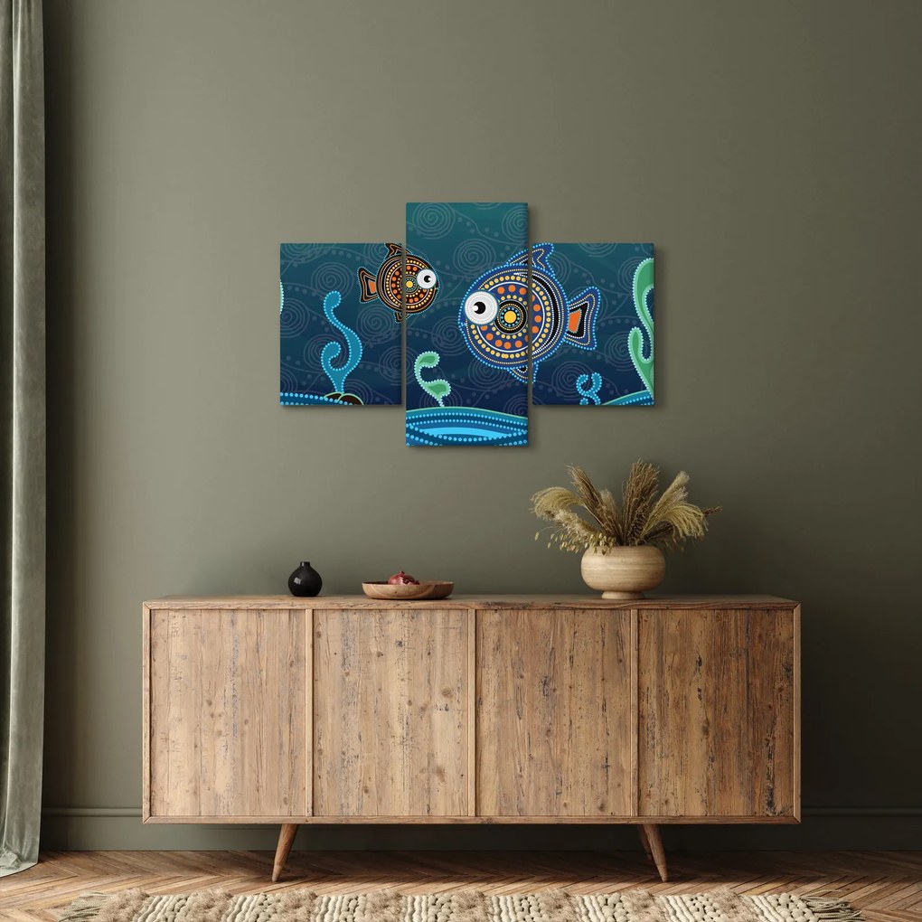 Kép - festett hal (90x60 cm)