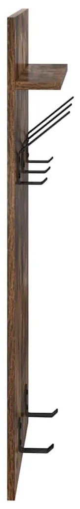 Fali Kabáthorog polcokkal Füstölt tölgy 90 x 40 x 10 cm Faanyag