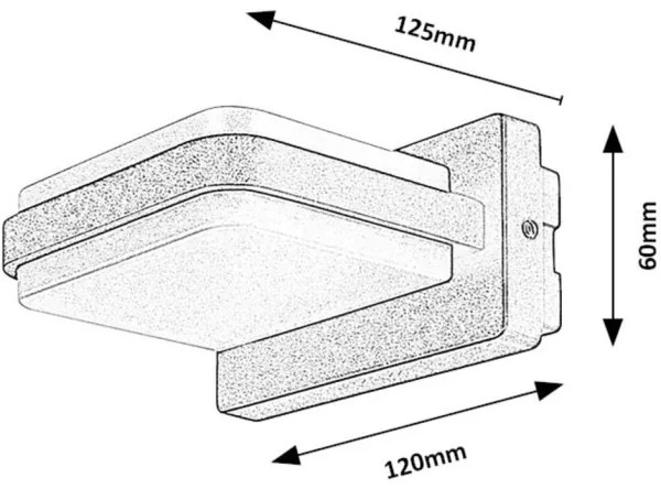 Rabalux 77061 - LED Kültéri fali lámpa GENDT LED/12W/230V IP44 fekete