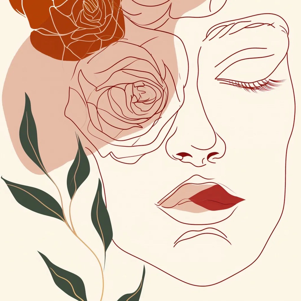 Poszter 60x60cm Bézs és arc