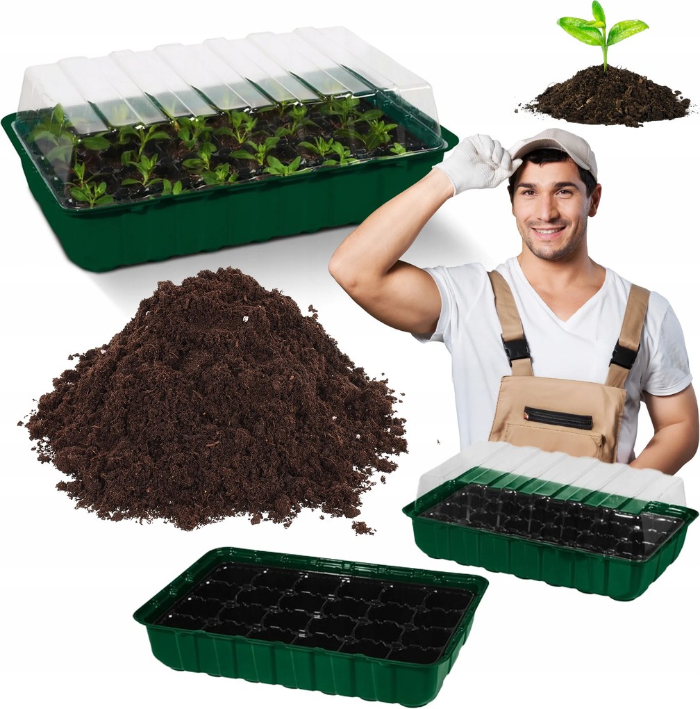 Mini üvegház magvetéshez, palántanevelő, ablakpárkányra, palántázó láda