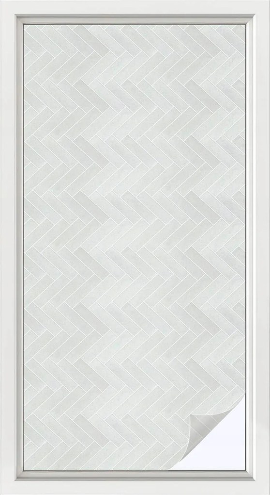 Furnérfólia Adatvédelem Ablaküvegekhez Halszálka szürke 50x100 cm