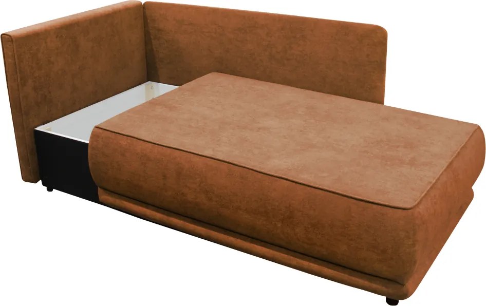 Kihúzható kanapé, terrakotta, balos, LIAMI