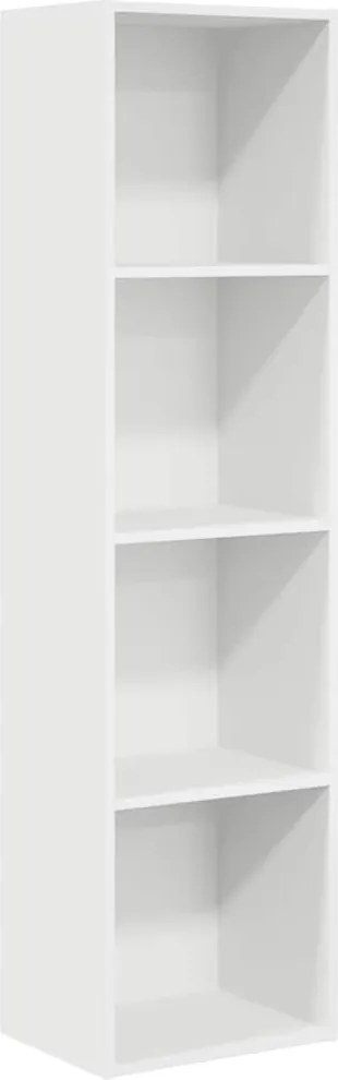 vidaXL fehér szerelt fa könyvespolc 40 x 30 x 152 cm