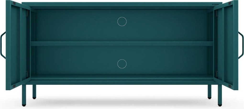 Fém TV-szekrény lábakkal, tengerkék, 1150x595x400 mm: ROSA Modern