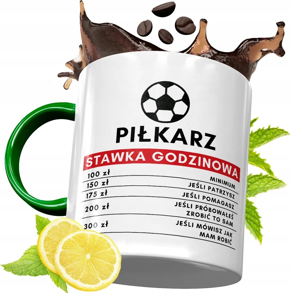 Zöld Bögre Labdarúgónak Születésnapi Ajándék fényképes nyomtatással