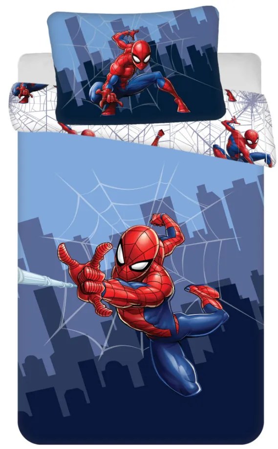 Pókember City Swinger gyerek, ovis ágyneműhuzat 100×135 cm, 40×60 cm