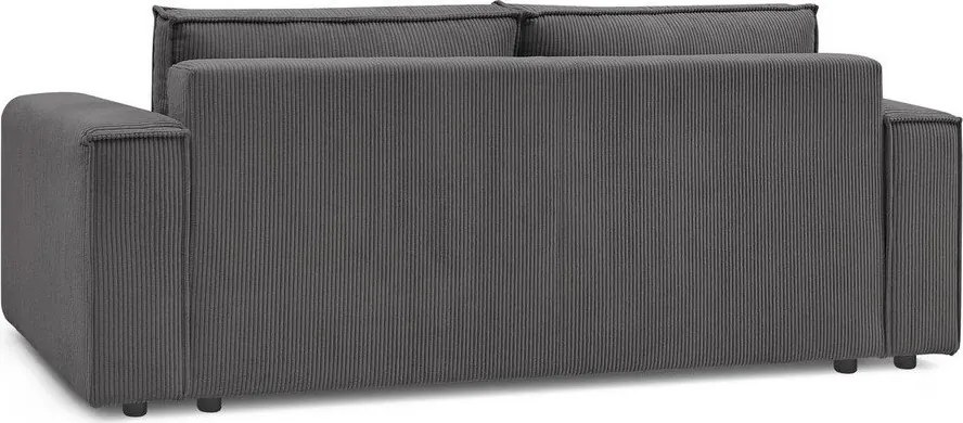 Sötétszürke kordbársony kinyitható kanapé 245 cm Nihad – Bobochic Paris