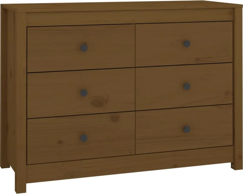 vidaXL mézbarna tömör fenyőfa kisszekrény 100 x 40 x 72 cm