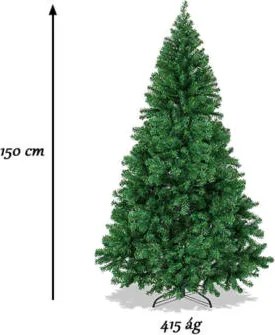Nordmann műfenyő fém talppal, 4 méretben-150 cm