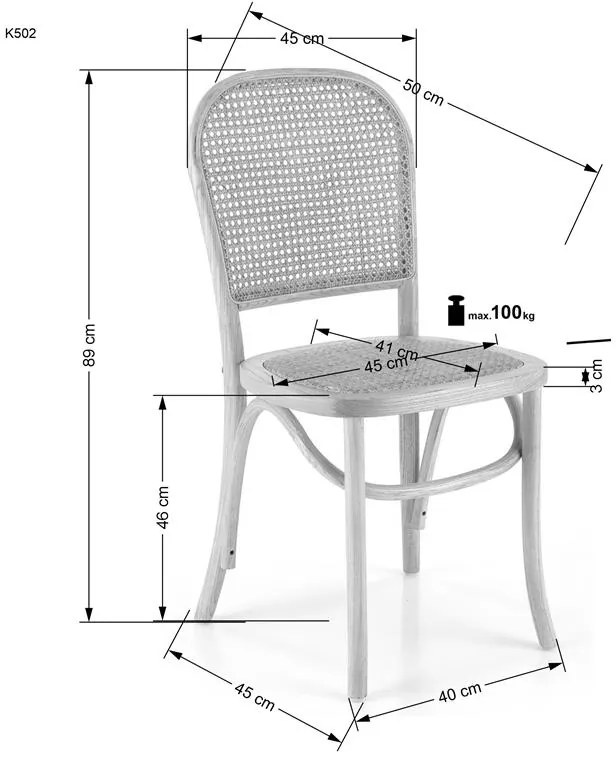 Rattan szék MIDIR 502