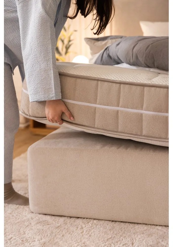 Kék boxspring ágy 160x200 cm Olia Bold Line – Bonami Selection