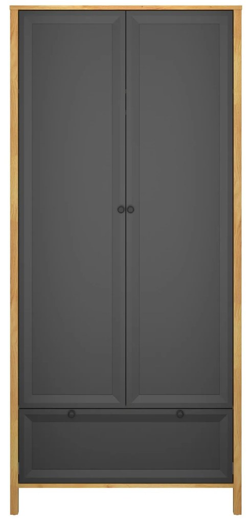 Ruhásszekrény Bruselas (tarany craft (tölgy + fekete). 1116784