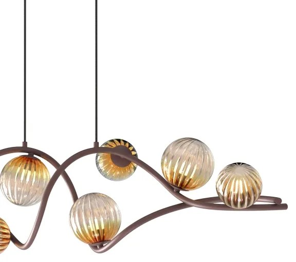 ONLI - Csillár zsinóron FRIDA 8xG9/10W/230V réz