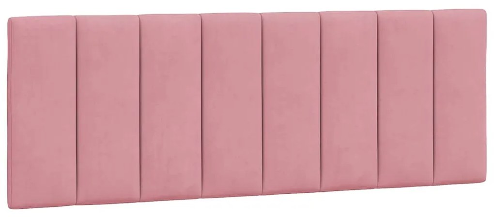 rózsaszín bársony fejtámla párna 140 cm