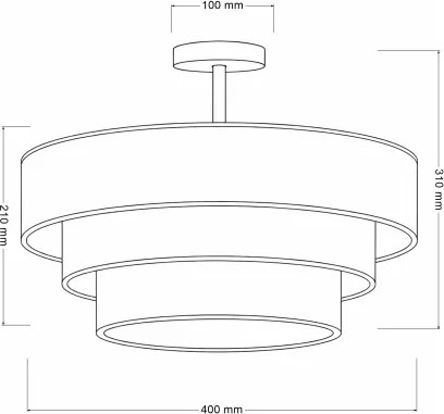 BRILAGI - Felületre szerelhető csillár LUNETA 1xE27/60W/230V Ø 40 cm bézs/arany