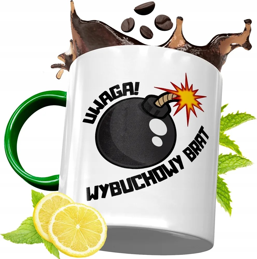 Zöld Bögre Testvérnek Ajándékba, fényképes nyomattal