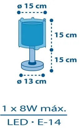 Dalber 41341N - PLANETS LED gyereklámpa 1xG4/4W/230V kék