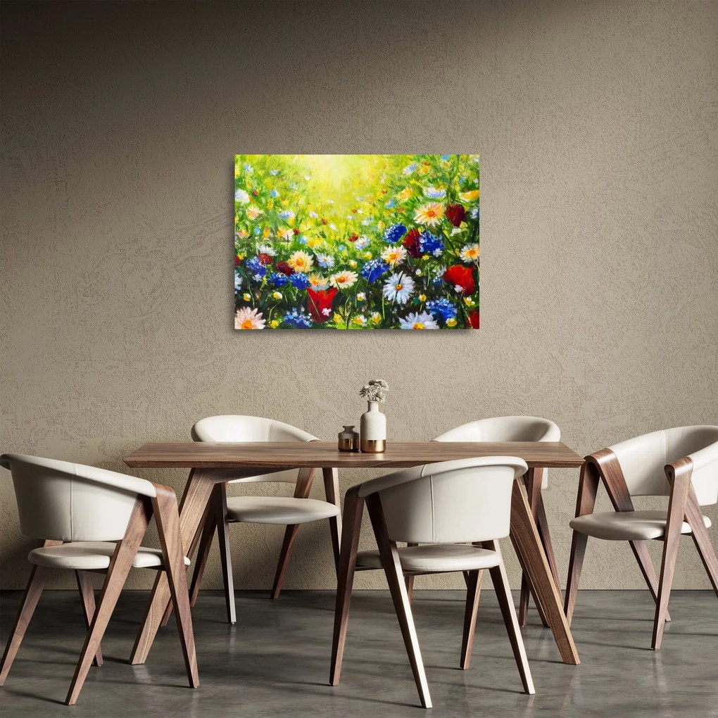 Vadvirágok képe (üvegen) (70x50 cm)
