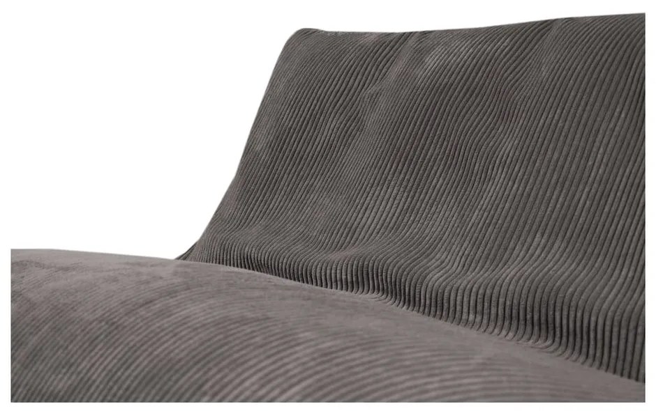 Sötétszürke kordbársony babzsákfotel Sofa Seat Lounge – SLOWDOWN