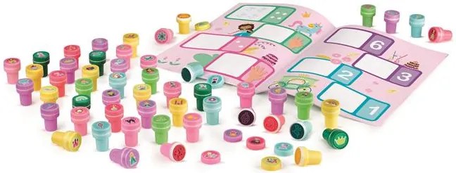 Nyomdázó készlet, foglalkoztató füzettel, hercegnő, MAPED CREATIV Stamps (IMAC907072)