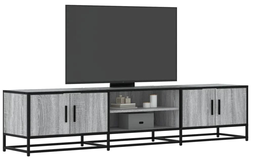 szürke sonoma színű szerelt fa TV-szekrény 180 x 35 x 41 cm