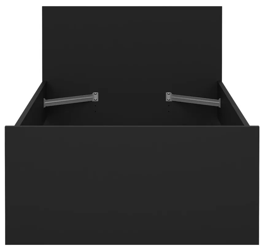 Fekete egyszemélyes ágy 90x190 cm Naia – Tvilum