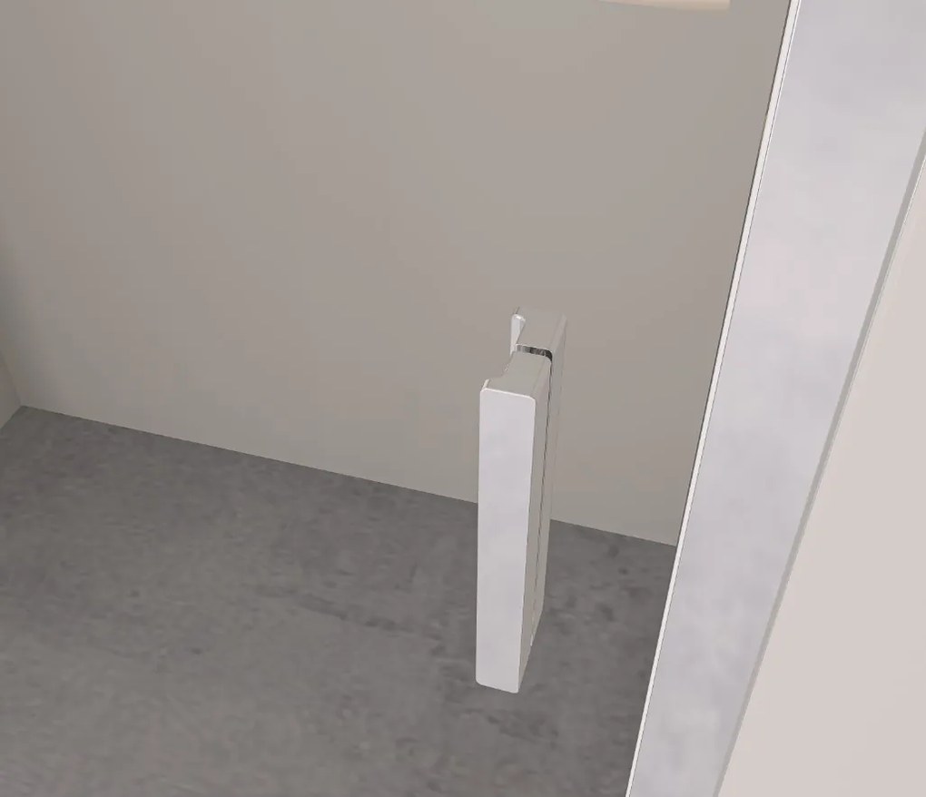 Erga Alpine, tolóajtós zuhanykabin 100 (ajtó) x 100 (fal) x 195 cm, 6mm átlátszó üveg, króm profil, ERG-V02-ALPINE-D100G100-CR