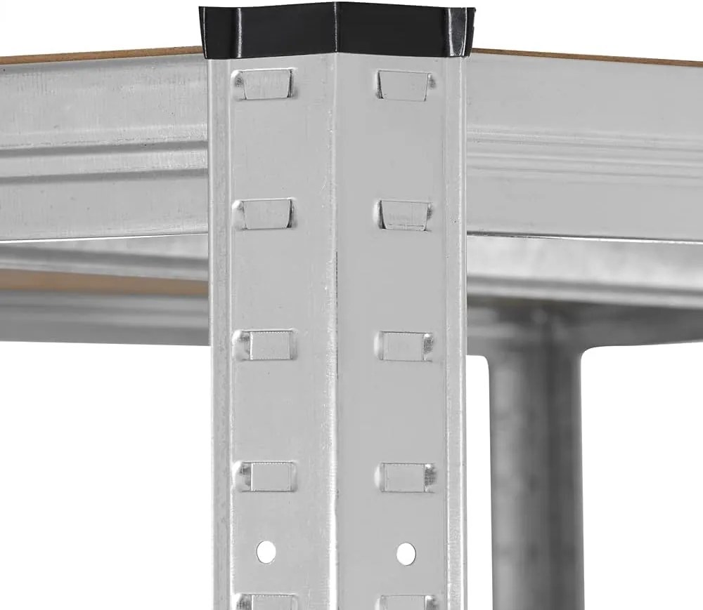 monzana® Sarokpolcos állvány 180x70x40 cm - ezüst