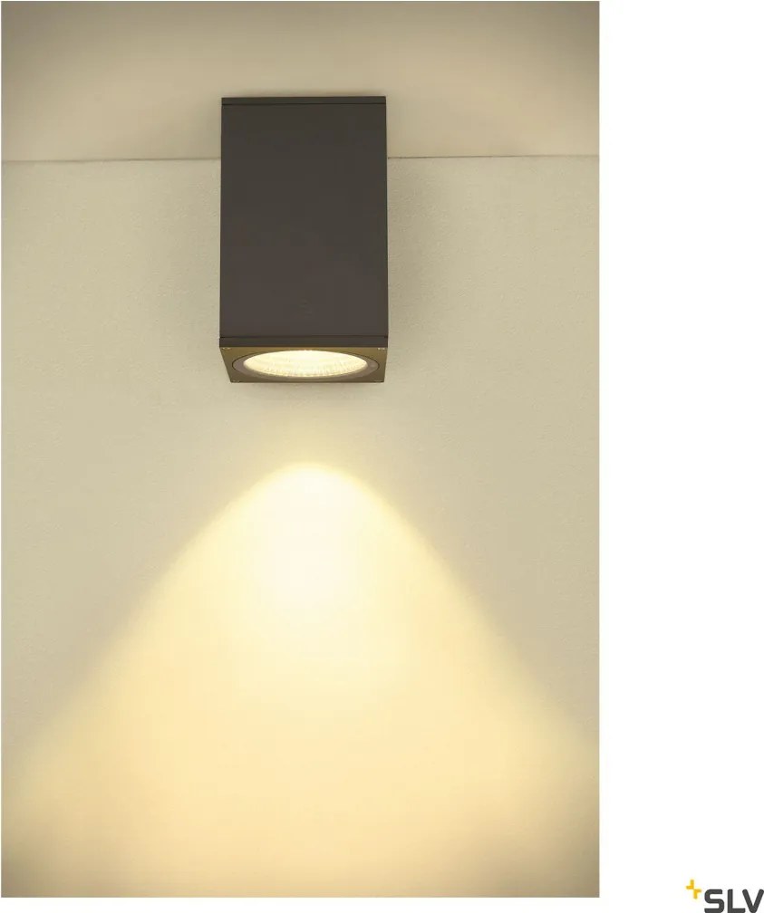 SLV 1003439 ENOLA SQUARE Modern Kültéri Mennyezeti Lámpa Antracit, Átlátszó LED IP65