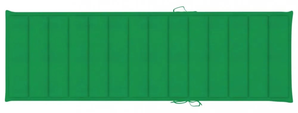 zöld oxford szövet napozóágy párna 200 x 70 x 3 cm
