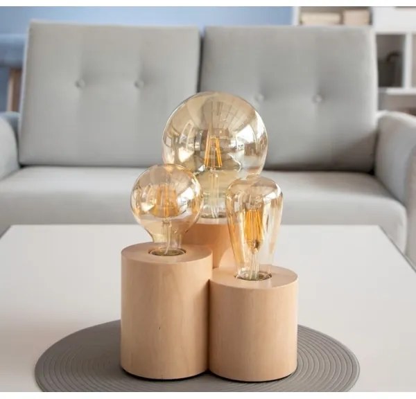 Spot-Light 2266360 - Vincent asztali lámpa 3xE27/15W/230V