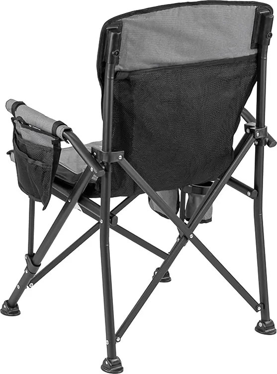 Leziter Premium fűthető karfás horgász szék pohártartóval szürke