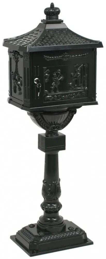 vidaXL zöld, vintage stílusú, rozsdamentes alumínium álló postaláda