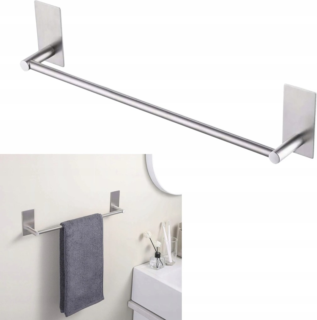 Fürdőszobai Törölközőtartó Öntapadós I 56cm I Kes A7000 I Króm