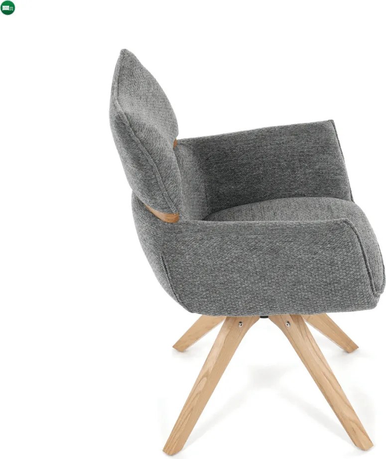 Szürke szövet étkezőszék – kényelmes kárpitozott szék DCH-D1348 GREY2