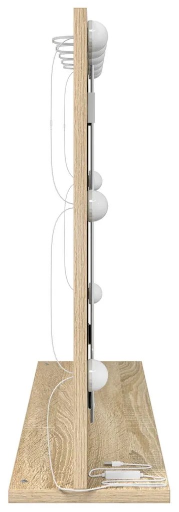 Pipere tükör Sonoma tölgy Szerelt fa, Üveg 80 x 55 x 18 cm Tükör