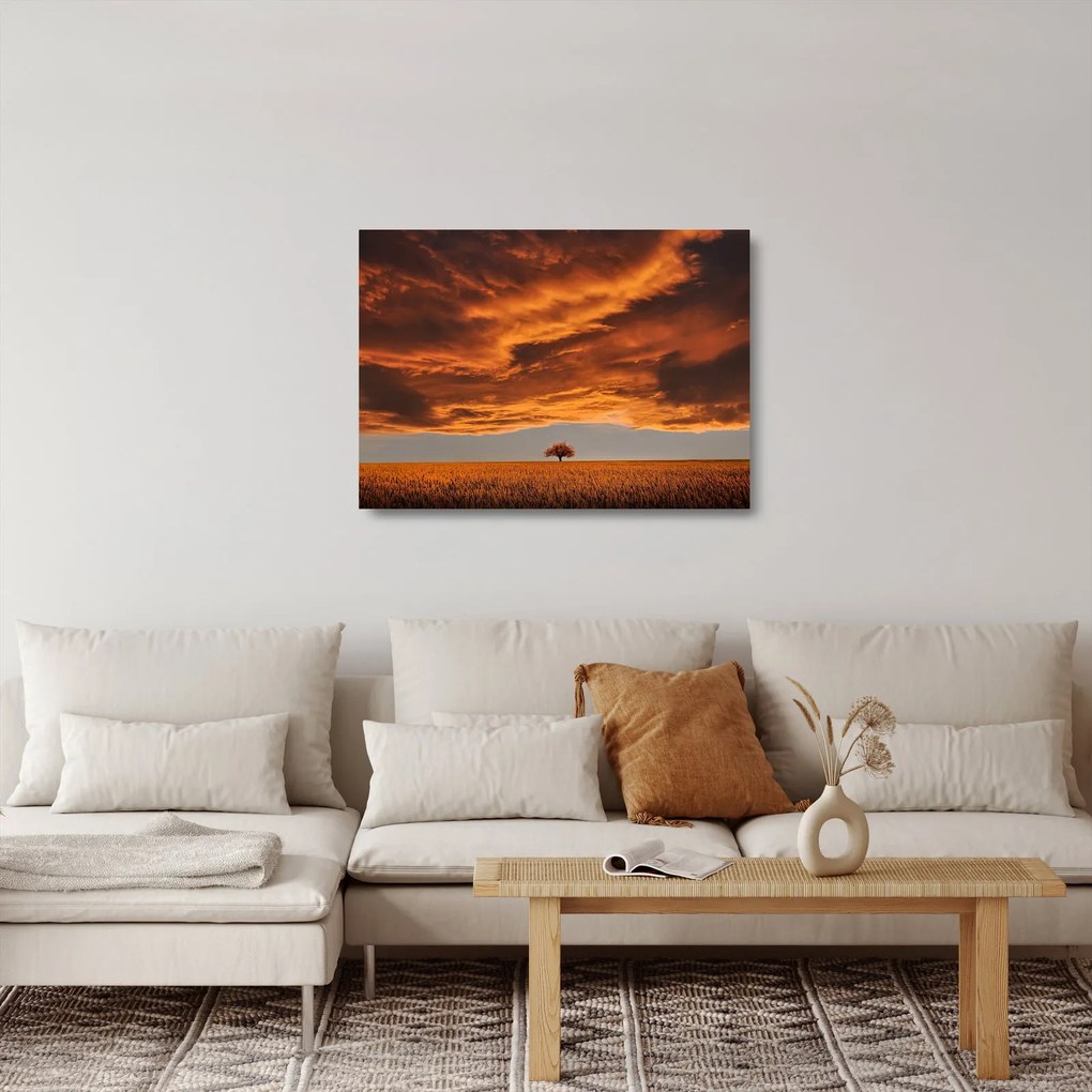 Felhők képe (üvegen) (70x50 cm)