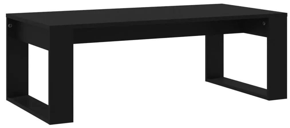 Fekete szerelt fa dohányzóasztal 102 x 50 x 35 cm