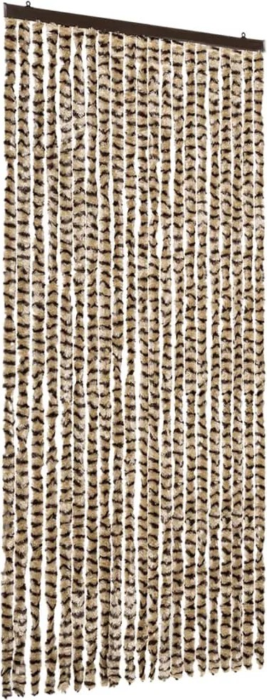 vidaXL bézs és barna zsenília rovarfüggöny 90 x 220 cm