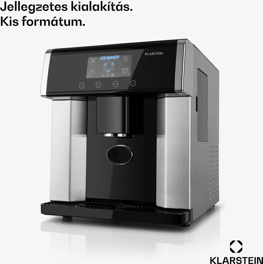 Klarstein Eiszeit rozsdamentes acél jégkocka készítő 3 jégkocka méret ezüst