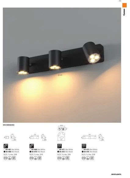 Redo 04-469 - Spotlámpa CAMEO 2xGU10/50W/230V