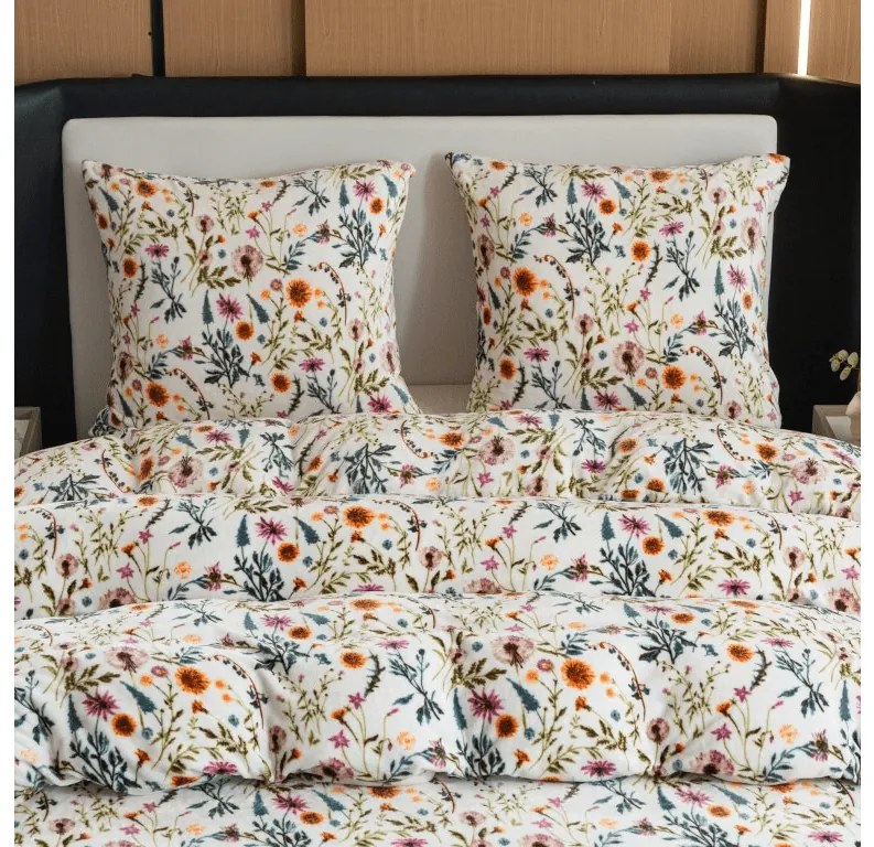 Mikroplüss ágyneműhuzat HERBALIS krémszínű Ágyneműhuzat mérete: 70 x 90 cm | 140 x 220 cm