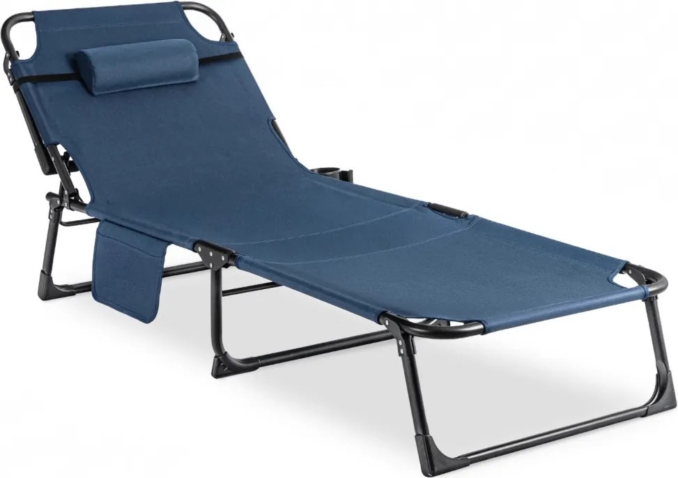 Kerti napozóágy sötétkék színben – SATURN