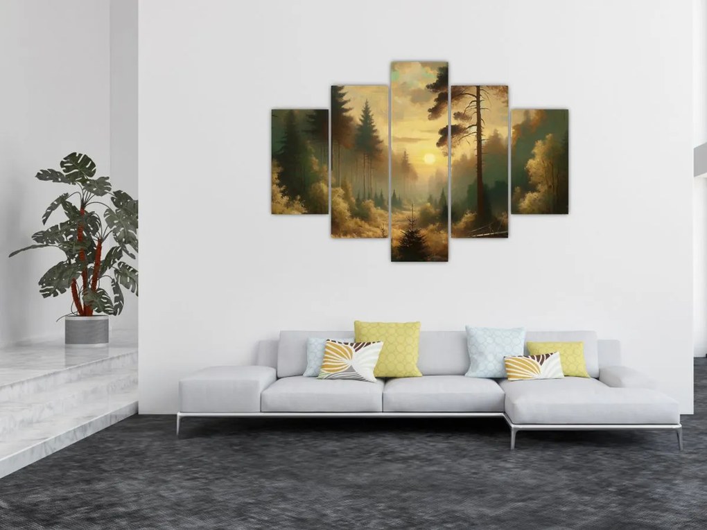 Kép - Napfény az erdőben (150x105 cm)