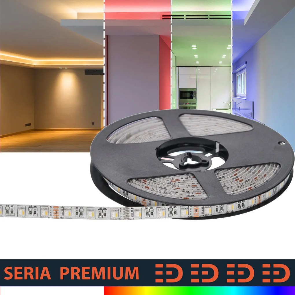 Led szalag többszínű IP63| Teljes RGB|12V|60 LED/m|5m| 3 év garancia