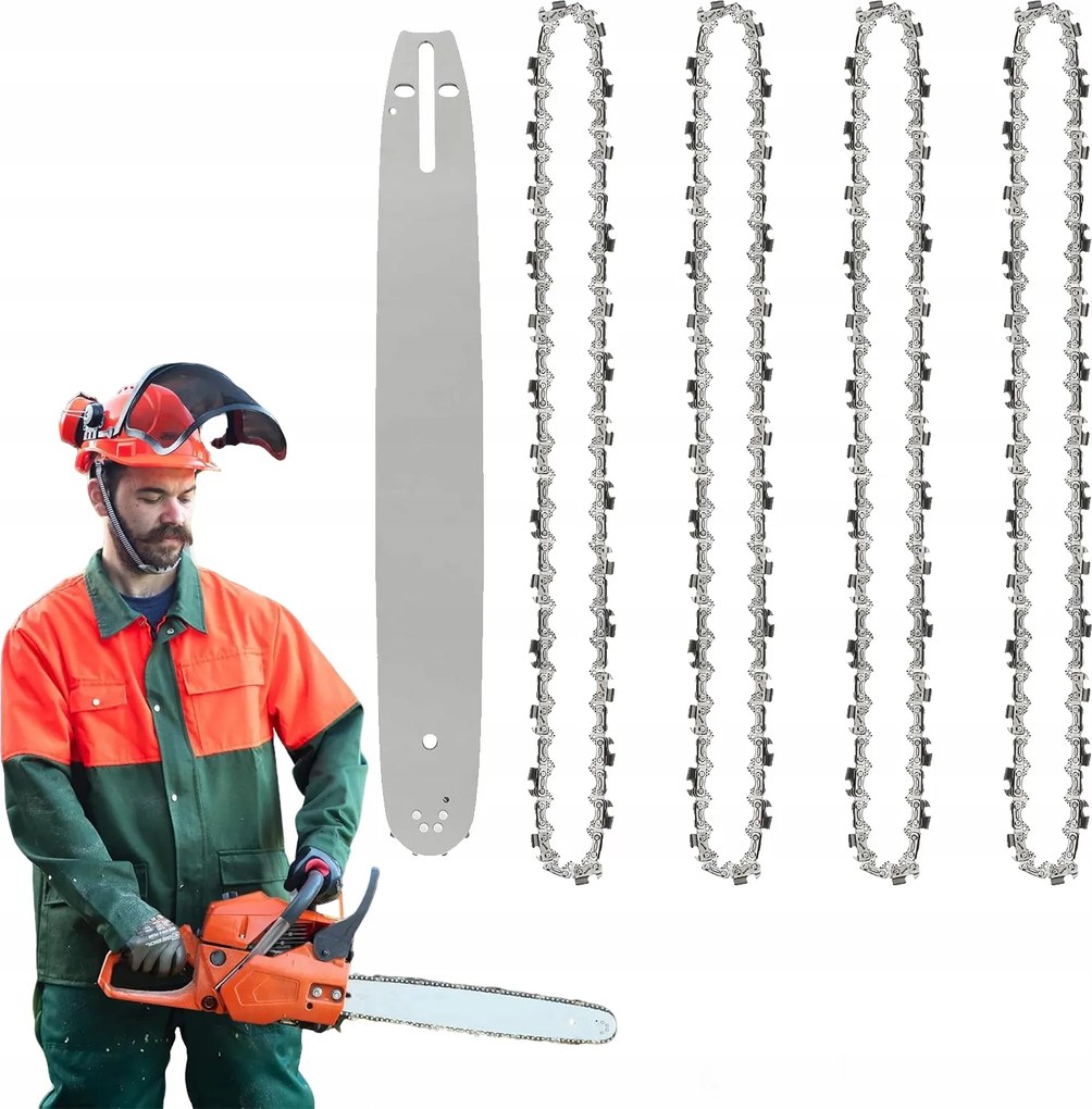 Láncfűrész Akkus Láncfűrész Vezetősín 50CM 20" 4X Lánc 0,325"